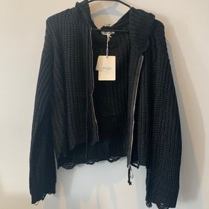 Cropped Hooded Sweater